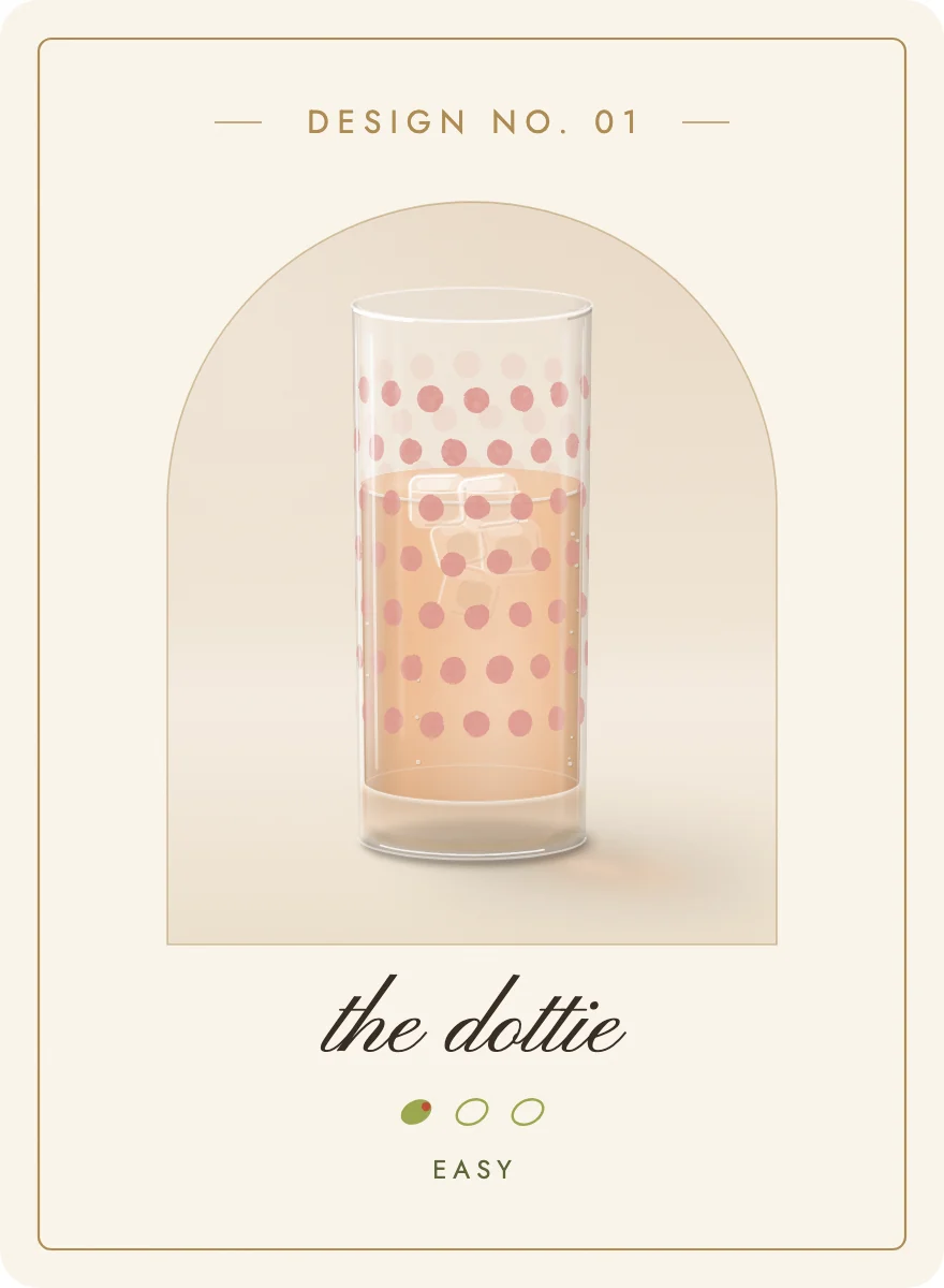 Design 01, the dottie: one olive, easy