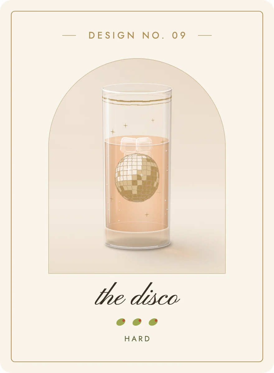 Design 09, the disco: three olives, showing off