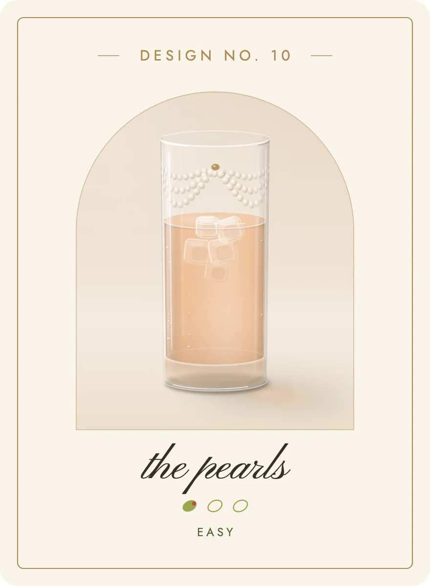 Design 10, the pearls: one olive, easy